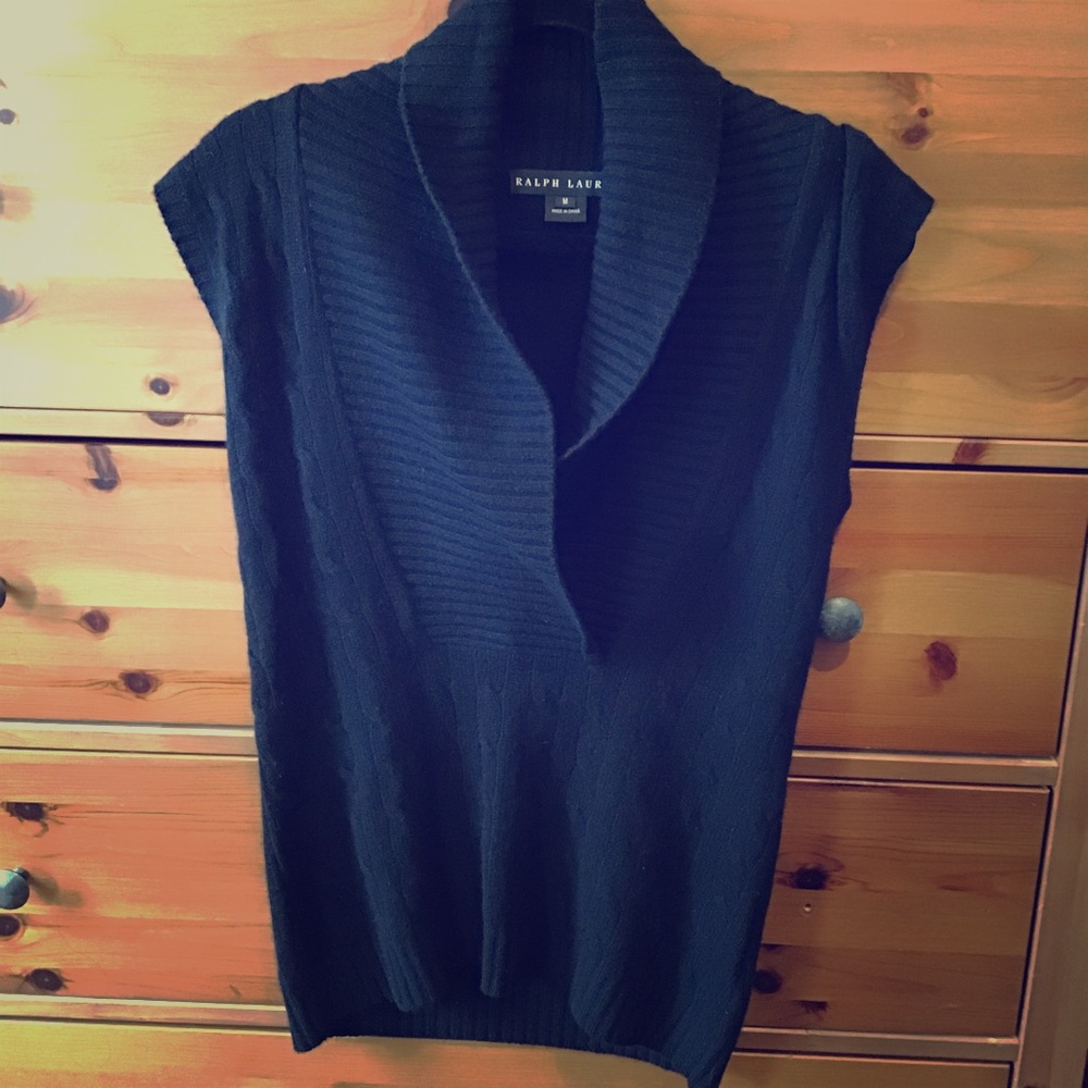 SOLD: Black cashmere vest